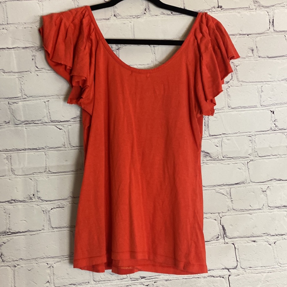 South Pole red ruffle sleeves, & gold t-shirt - Picture 2 of 6